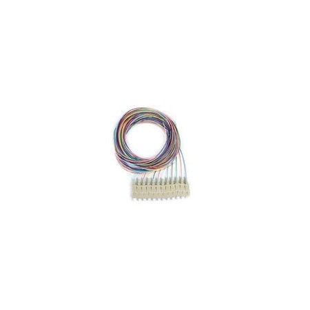 Cable Wholesale 12 Strand Fiber Pigtail, OM1 - 62.5/125, Multmode Beige Boot SC/PC connectors, 3 meter 15F1-10012
